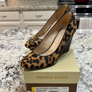 Franco Sarto Honey Leopard Wedges